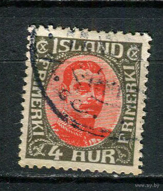 Исландия - 1931/1937 - Король Кристиан 4А - [Mi.158] - 1 марка. Гашеная.  (Лот 20Dg)