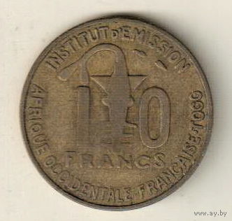 Французская Западная Африка Того 10 франк 1957