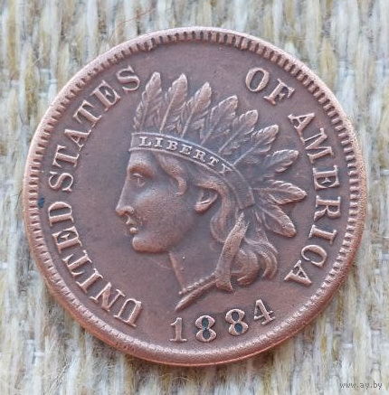 США 1 цент 1884 года