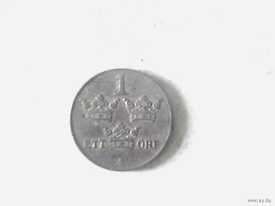 Монеты. Швеция 1 Эре 1946.