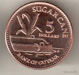 Гайана 5 доллар 2012