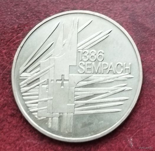 Швейцария 5 франков, 1986 600 лет битве при Земпахе