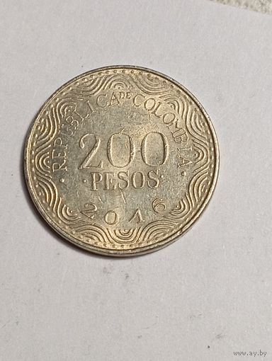 Колумбия 200 песо 2016 года .
