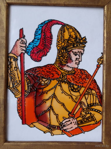Картина Князь Витовт   Ручная роспись по стеклу