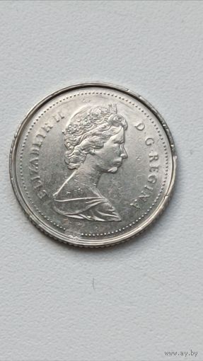 Канада. 10 центов 1987 года.