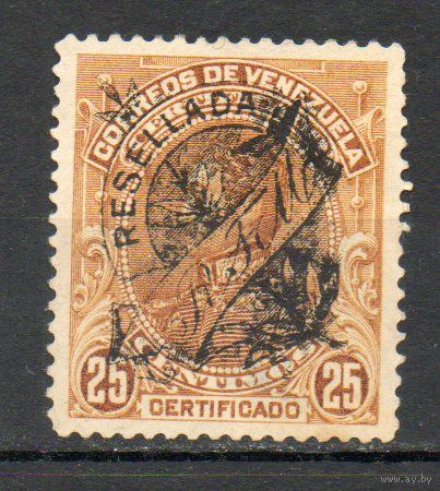 Стандартный выпуск Венесуэла 1900 год серия из 1 марки с надпечаткой