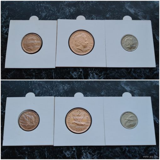 Распродажа с 1 рубля!!! Фолклендские острова 3 монеты (1, 2, 5 пенсов) 2004 г. UNC