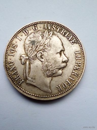 Австро-Венгрия 1флорин 1888г,отличная в коллекцию.