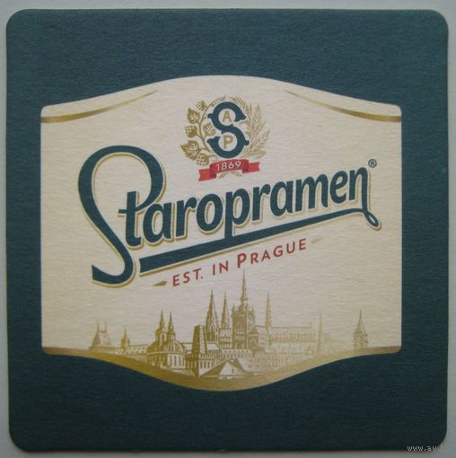 Подставка под пиво "Staropramen "/Чехия/.