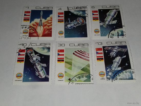 Куба 1979 Космос. Полная серия 6 марок