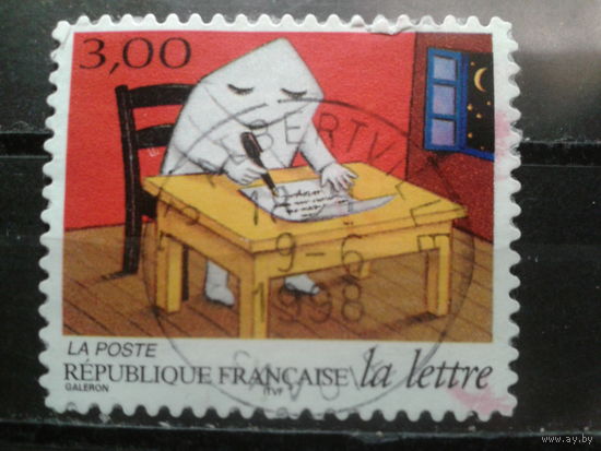 Франция 1997 Почта, письмо Михель-1,7 евро гаш