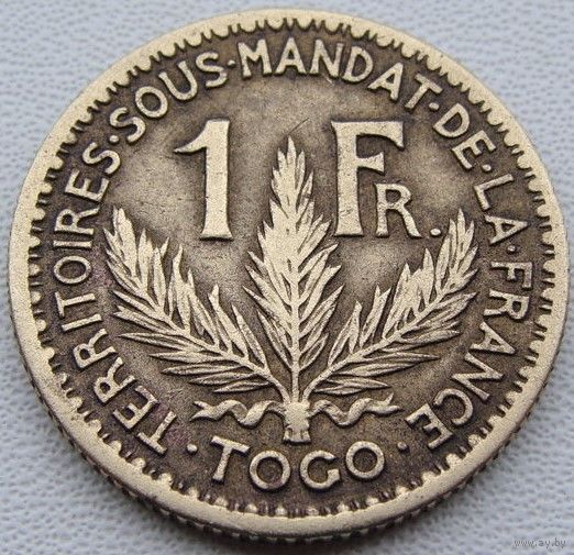 Того "Французское" 1 франк 1924 год KM#2
