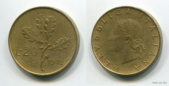 Италия. 20 лир (1972)