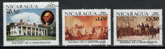 Никарагуа /1982/ Известные Люди / Юбилей Джорджа Вашингтона / 3 Марки