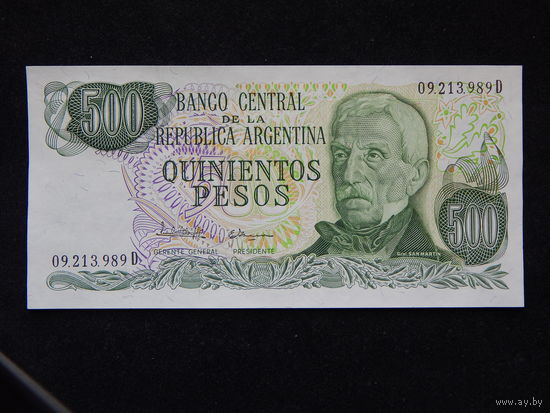 Аргентина 500 песо 1977-82г.UNC