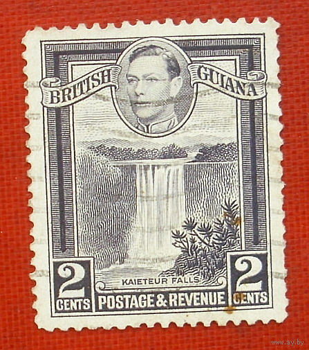 Гайана. Водопад. ( 1 марка ) 1938 года. 8-11.
