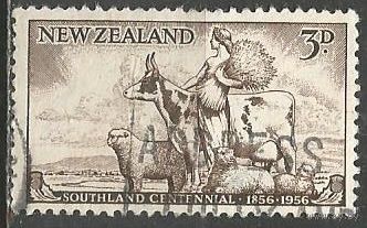 Новая Зеландия. 100 лет колонизации Саутленда. 1956г. Mi#361.