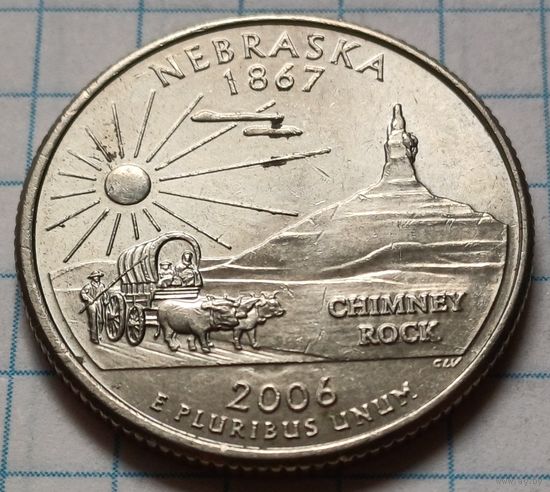 США 1/4 доллара, 2006 Квотер штата Небраска    P     ( 2-6-8 )