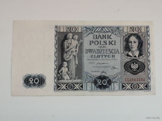 Польша 20 злотых 1936