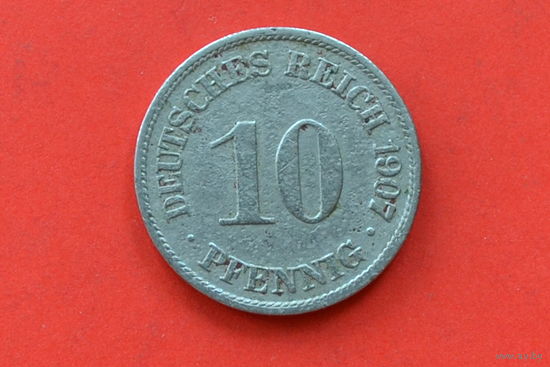 Германия 10 пфеннигов 1907