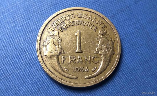 1 франк 1934. Франция. XF!