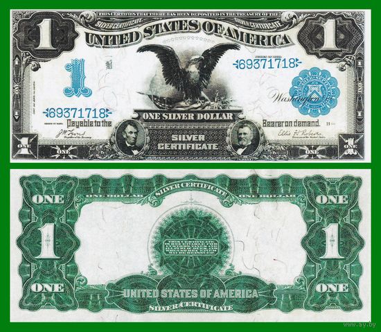 [КОПИЯ] США 1 доллар 1899 г. Серебряный сертификат.