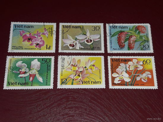 Вьетнам 1979 Флора. Цветы. 6 марок