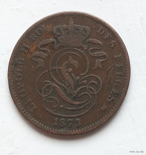 Бельгия 2 сантима, 1873 'DES BELGES' 4-1-62
