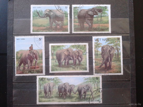 Вьетнам 1986 Слоны Полная серия