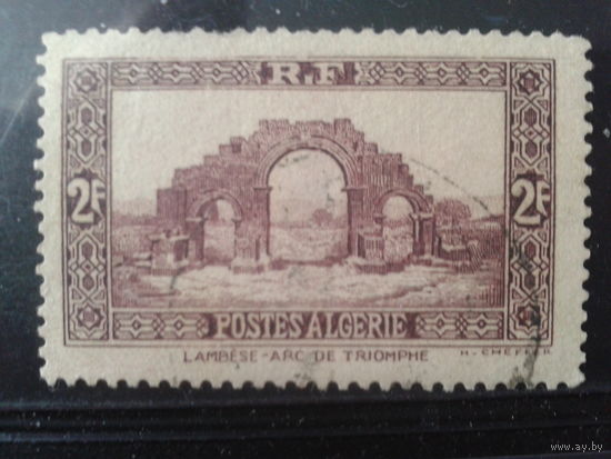 Алжир, колония Франции 1936 Стандарт 2 фр