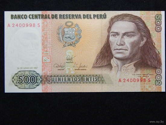 Перу 500 инти 1987г.UNC