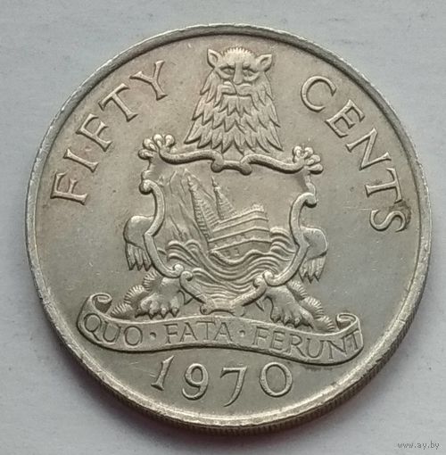 Бермудские острова (Бермуды) 50 центов 1970 г.
