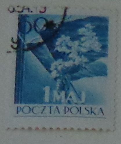 Цветы и флаги. Польша. Дата выпуска:1954-04-28