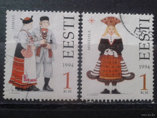 Эстония 1994 Народные костюмы Полная серия