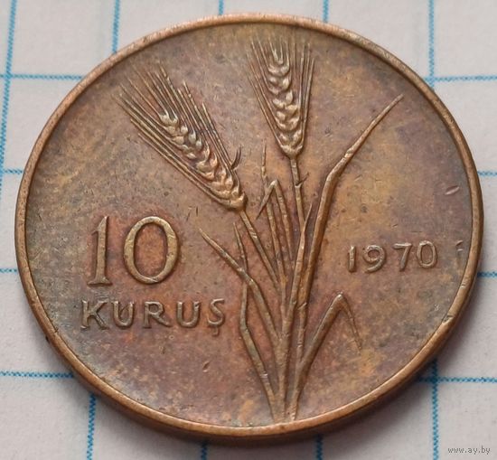 Турция 10 курушей, 1970     ( 2-5-6 )