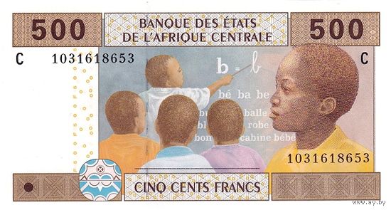 Чад 500 франков образца 2002 года UNC p606C(e)