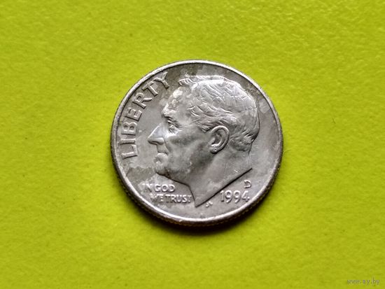 США. 10 центов (1 дайм) 1994 D (Roosevelt Dime).