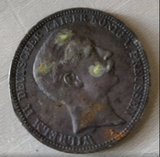 3 марки 1910 Пруссия ( серебро).