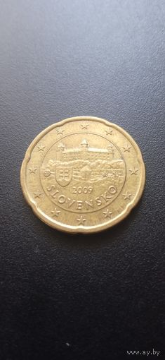 Словакия 20 евроцентов 2009 г.