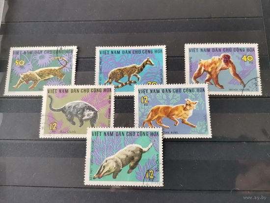 Северный Вьетнам 1967г. Дикие животные * [Mi475-480] полная серия (3,0 e)