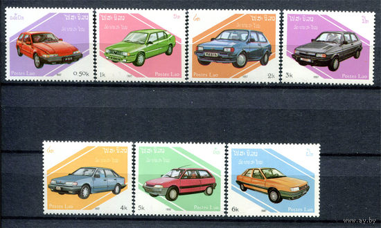 Лаос - 1987г. - Автомобили - полная серия, MNH [Mi1010-1016] - 7 марок