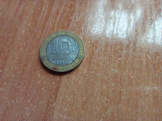 Франция 10 франков, 1991  1