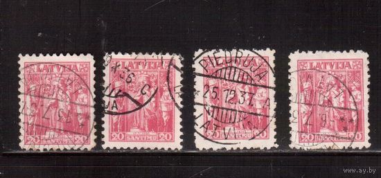 Латвия-1934 (Мих.235)  гаш. , Конституция, 4 м-разл. гашения
