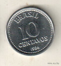 Бразилия 10 сентаво 1986