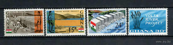 Гана - 1966 - Река Вольта - [Mi. 253-256] - полная серия - 4 марки. MNH.