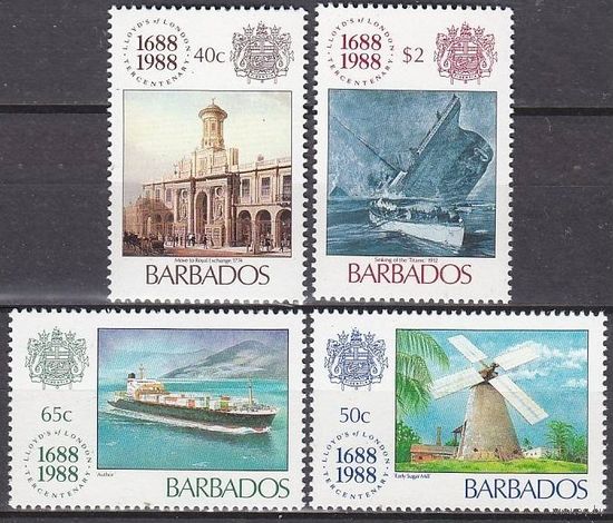 1988 Барбадос 705-708 Корабли 8,00 евро