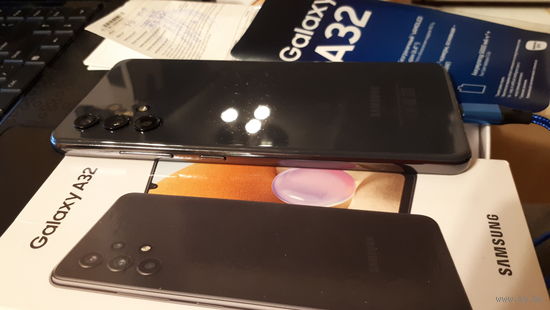 Смартфон Samsung A32 4/64 6.4" чёрный на гарантии с комплектом +