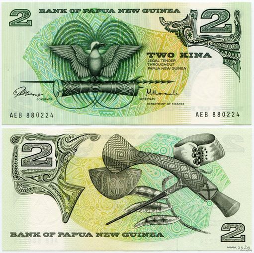 Папуа-Новая Гвинея. 2 кина (образца 1981 года, P5a, UNC)