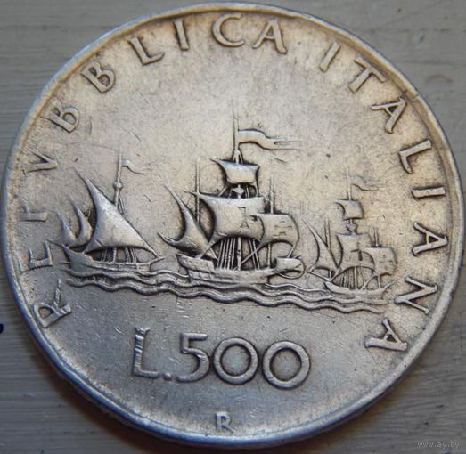 12. Италия 500 лир 1960 год, серебро.