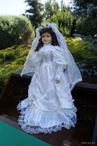 Винтажная Кукла-Невеста, Европа. (68 см)